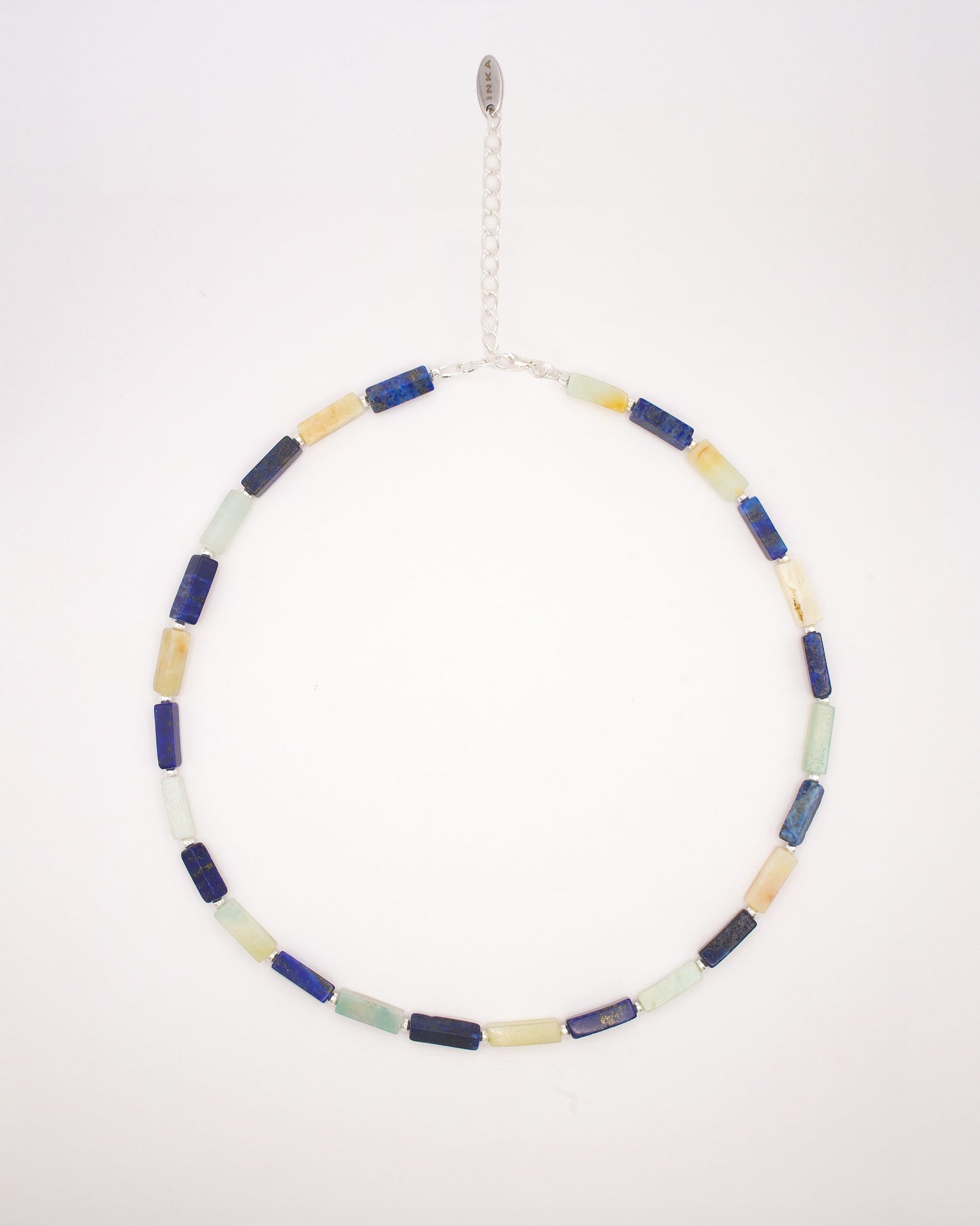 Collana Avi con amazzonite e lapislazzuli