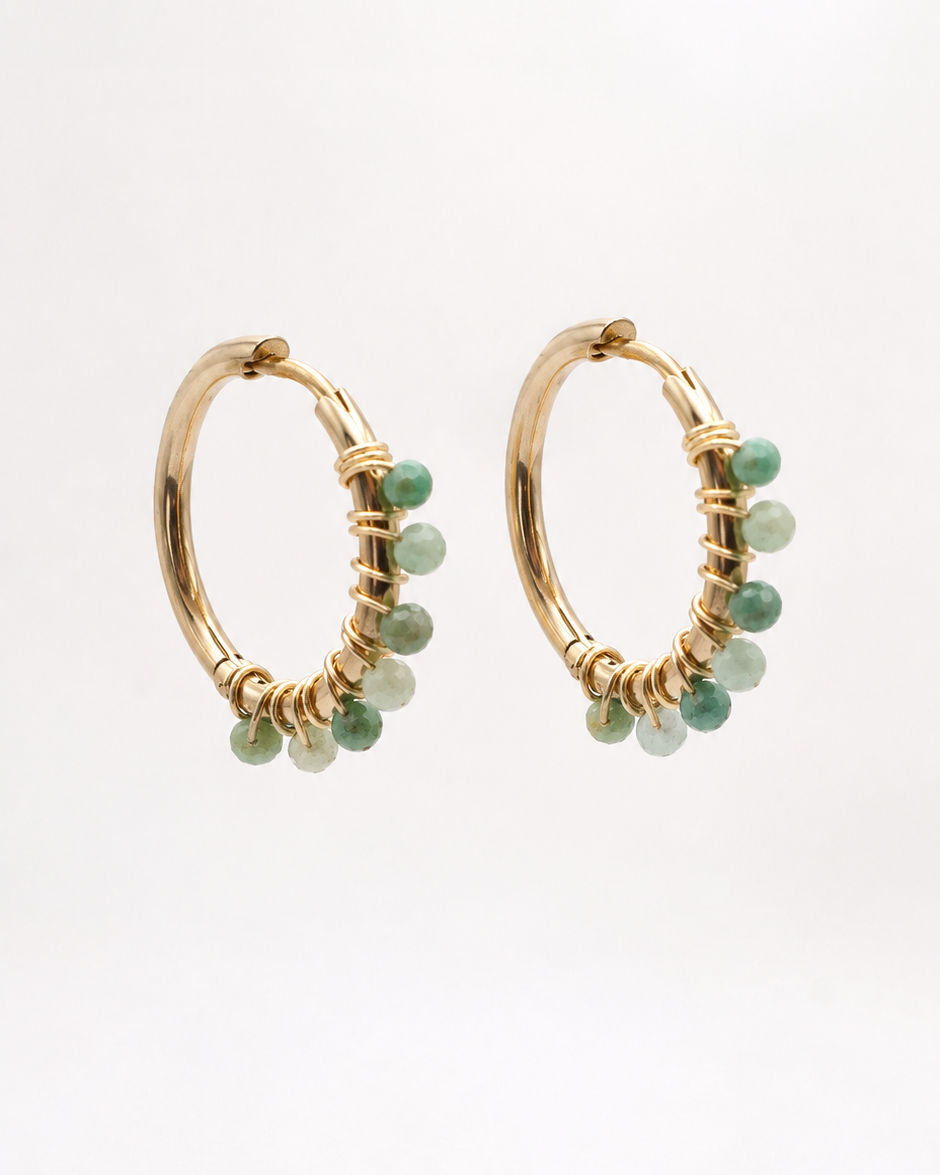 Boucles d'oreilles Liv Aventurine