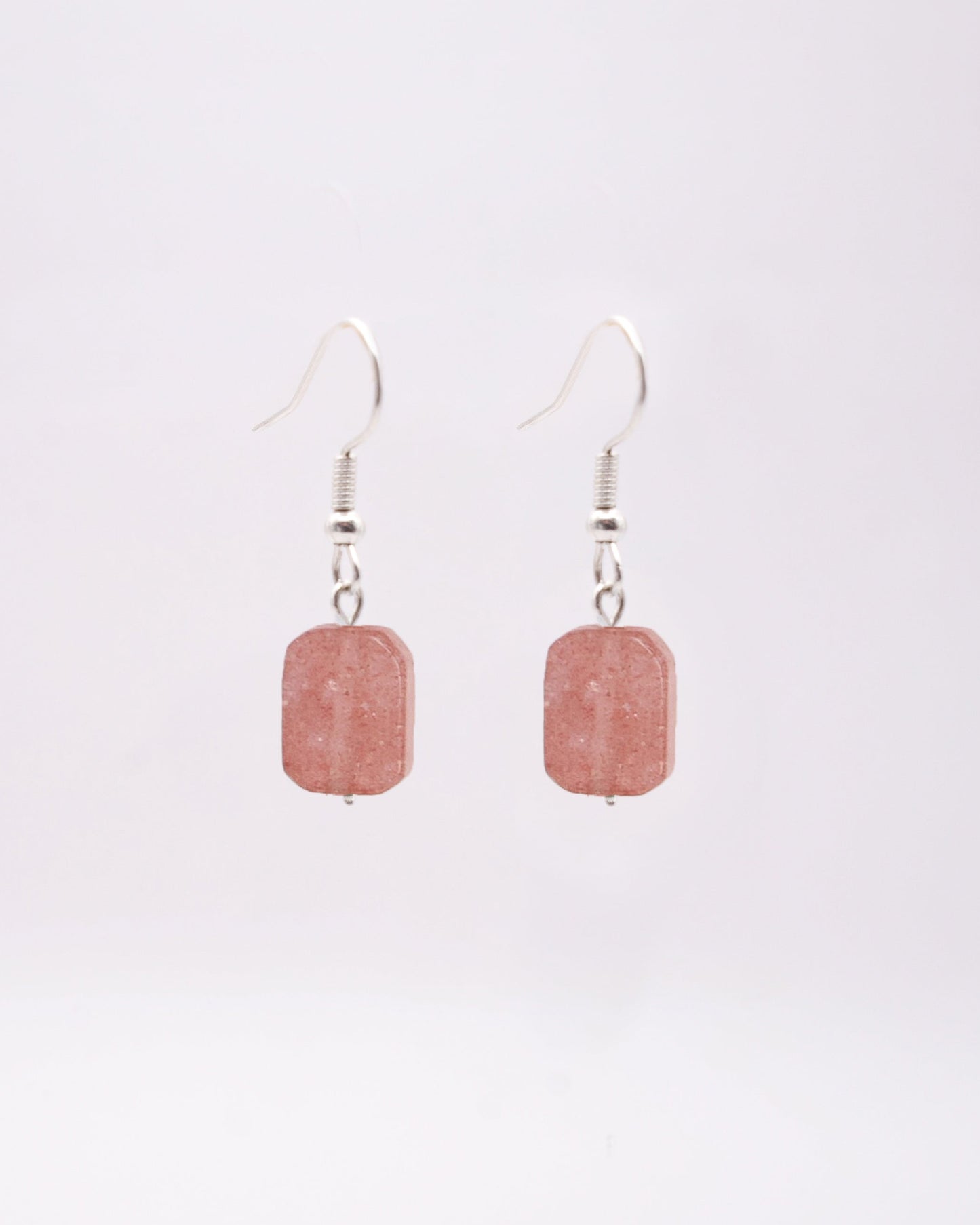Boucles d'oreilles Yahad Quartz Fraise