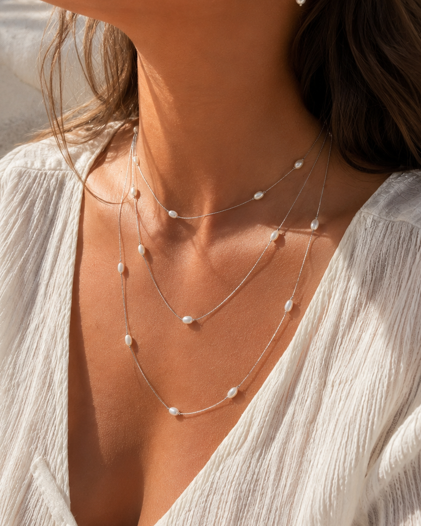 Collar colgante 3 nácar