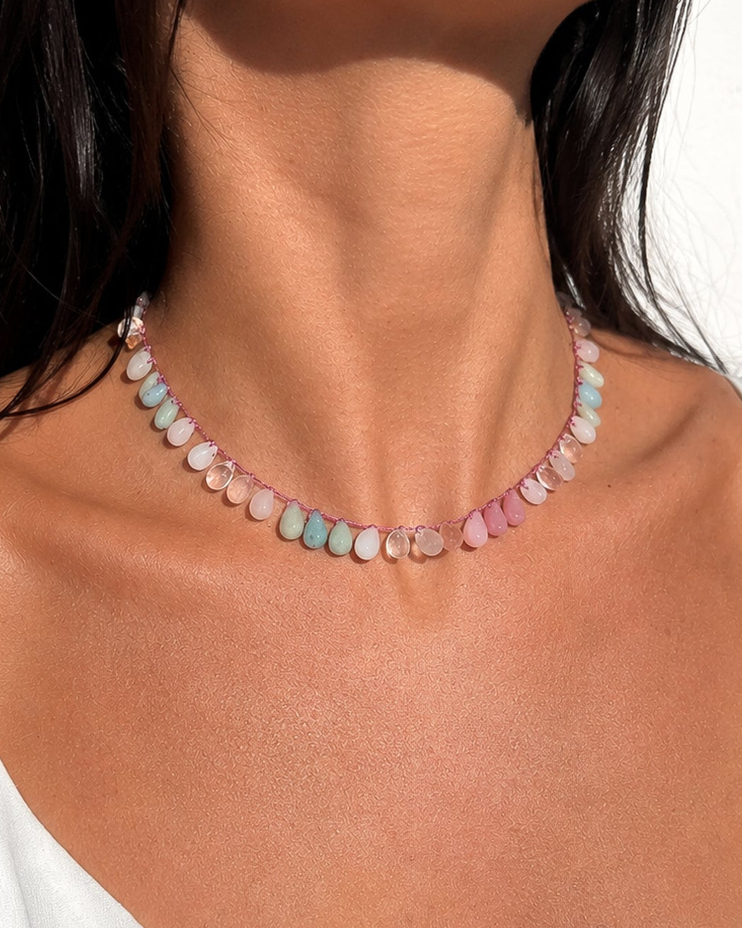 Collar Liv Lapislázuli, amazonita y turmalina.