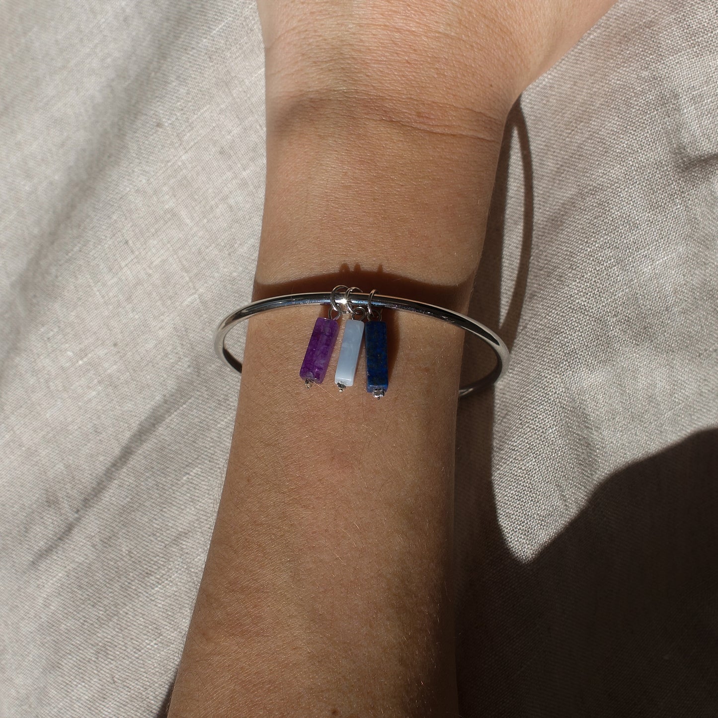 Jonc - Lapis Lazuli, Améthyste & Amazonite