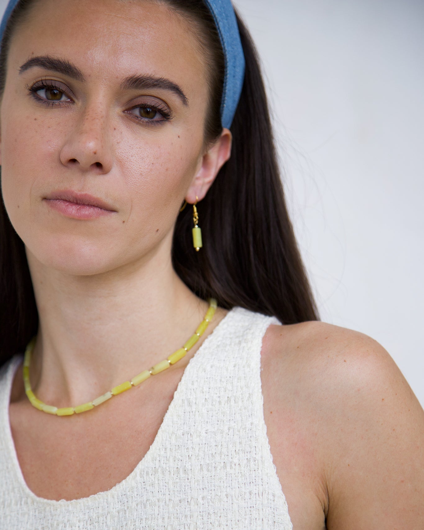 Boucles d'oreilles Avi Quartz Citron