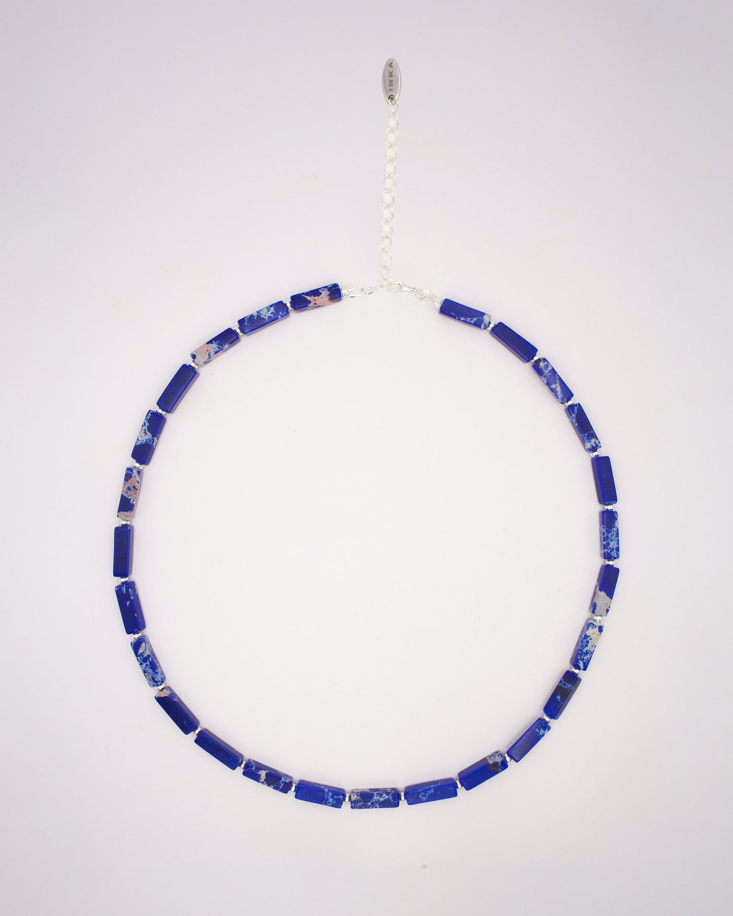 Collana Avi con diaspro imperiale blu reale
