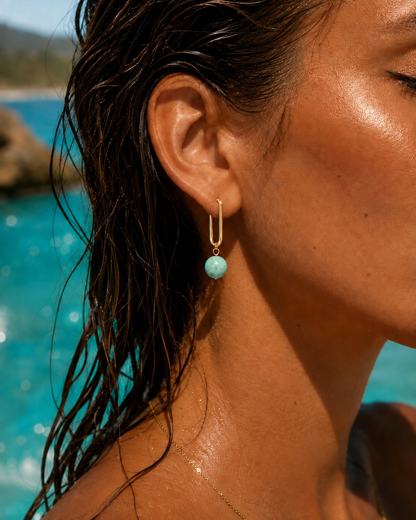 Boucles d'oreilles Cara Amazonite