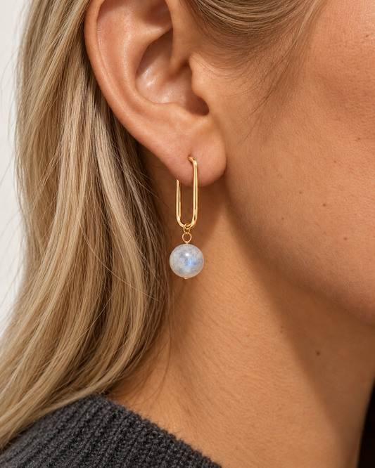 Boucles d'oreilles Cara Pierre de Lune