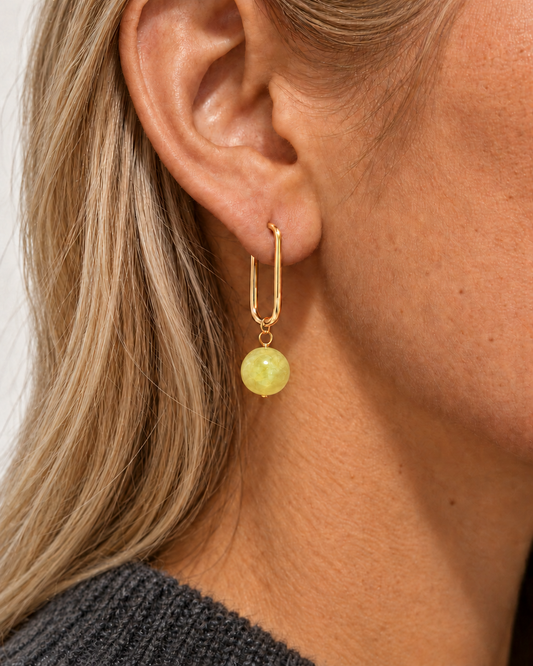 Boucles d'oreilles Cara Jade Citron