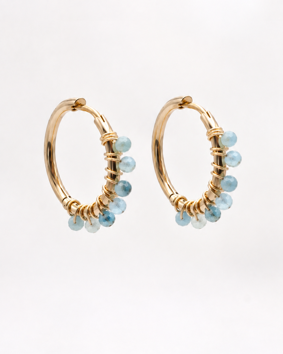 Boucles d'oreilles Liv Aigue Marine