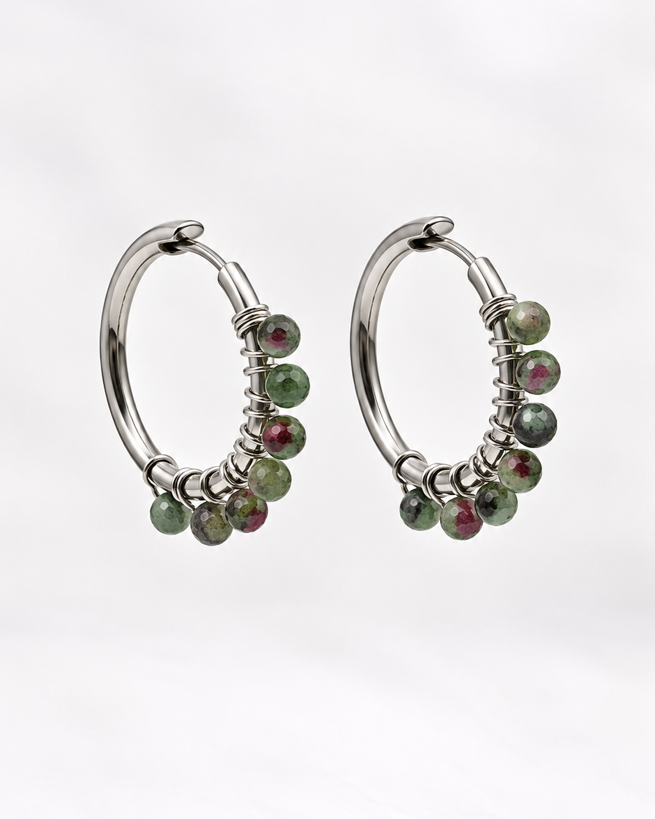 Boucles d'oreilles Liv Épidote