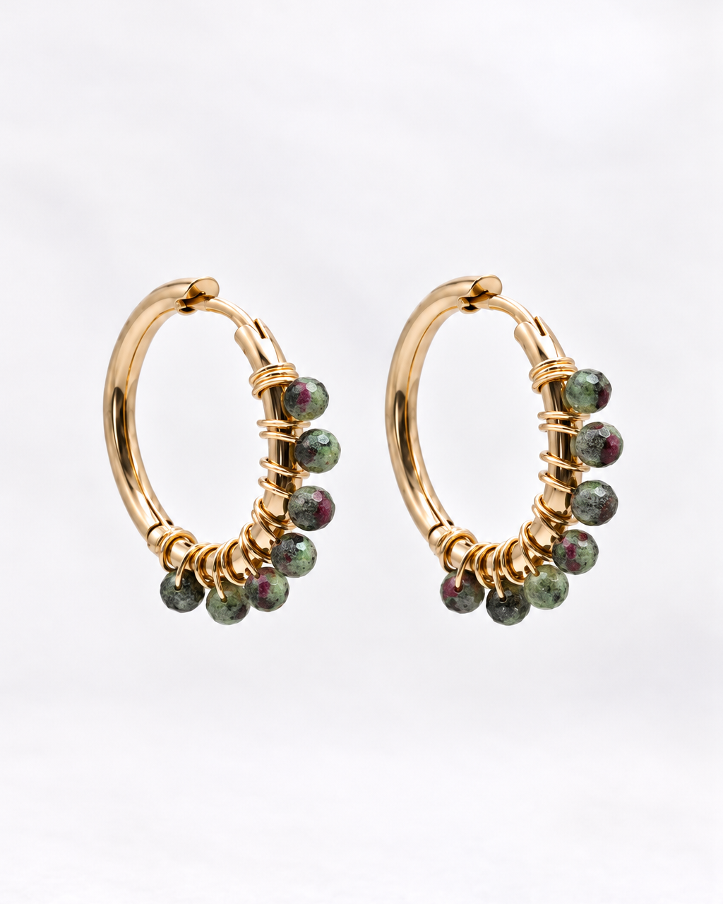 Boucles d'oreilles Liv Épidote