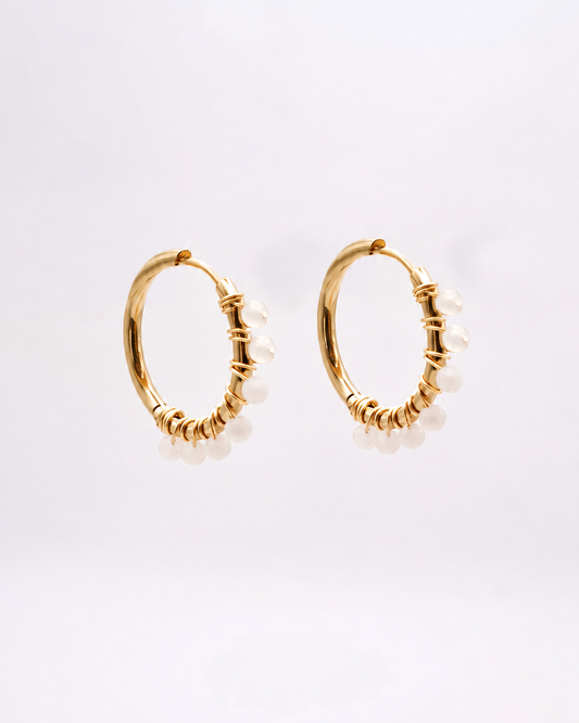 Boucles d'oreilles Liv Pierre de Lune