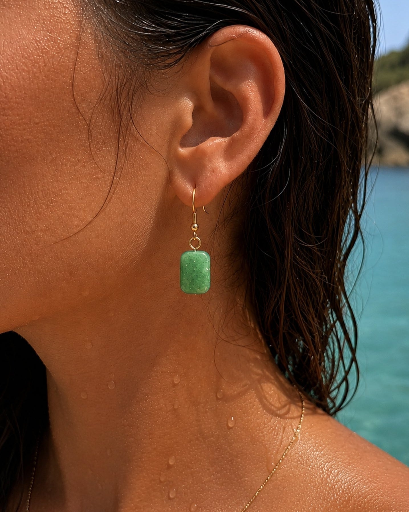 Pendientes Yahad Aventurina
