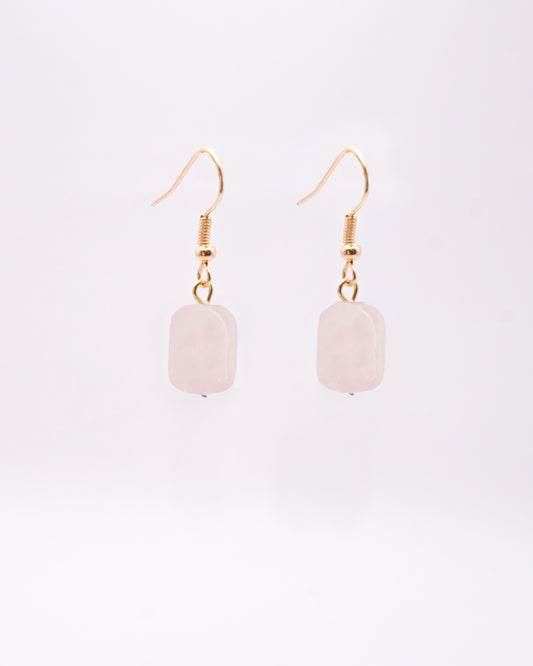 Boucles d'oreilles Yahad Quartz rose