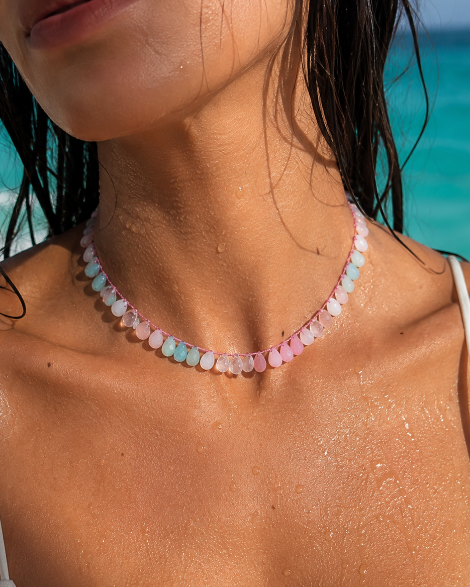 Liv Necklace – Lapis Lazuli, Amazonite, and Tourmaline