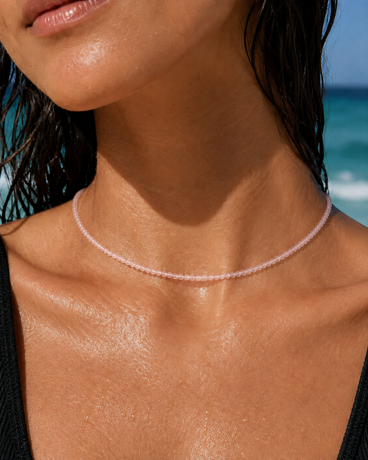 Collier Liv Quartz rose clair