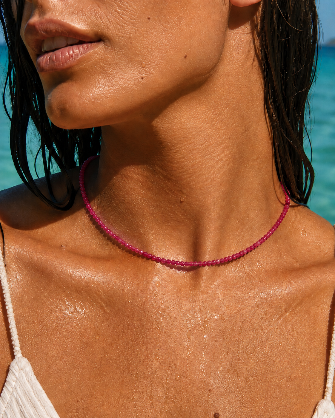 Collar Liv Cuarzo Rosa