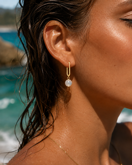 Boucles d'oreilles Cara Pierre de Lune