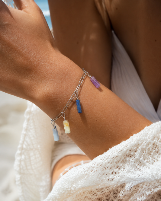 Bracelet Lapis Lazuli, Améthyste, Amazonite & Agate