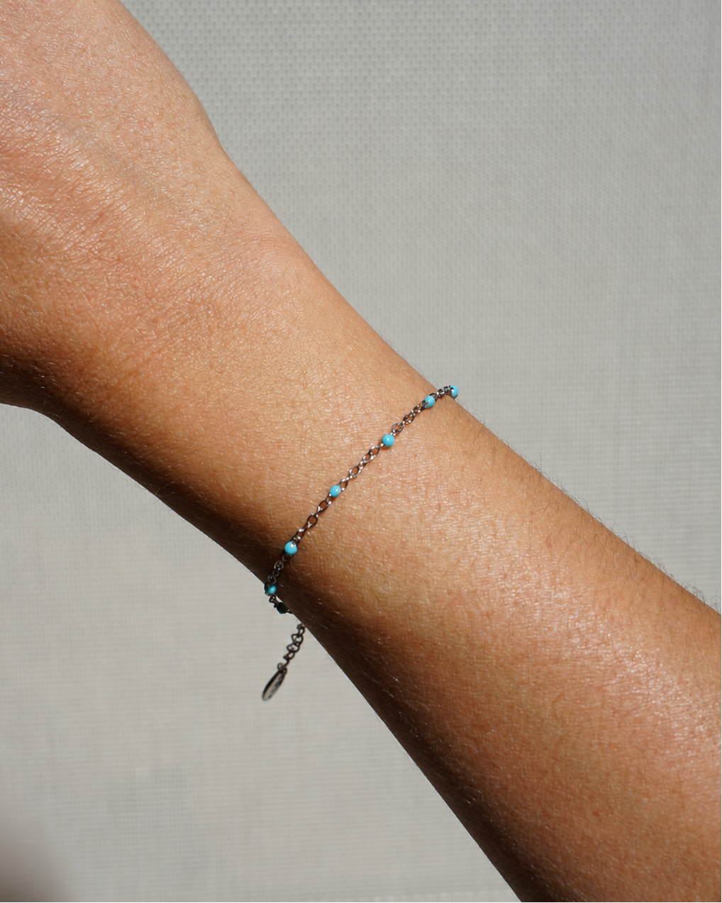 Bracelet fin bleu turquoise