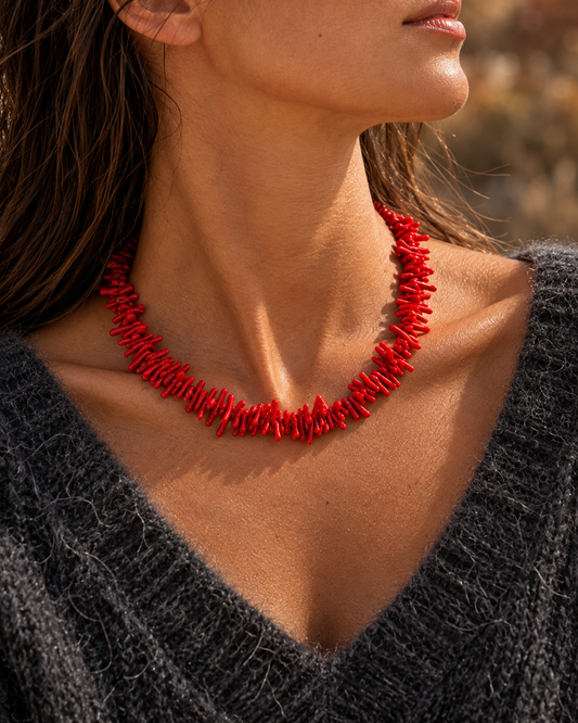 Collier Corail rouge