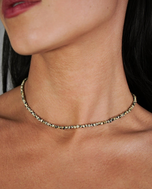 Collier Liv Jaspe Dalmatien