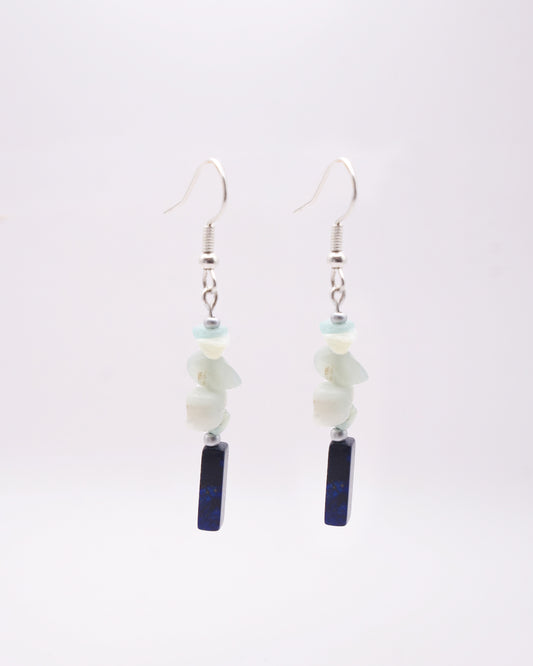 Boucles d'oreilles Ora Amazonite et Lapis Lazuli