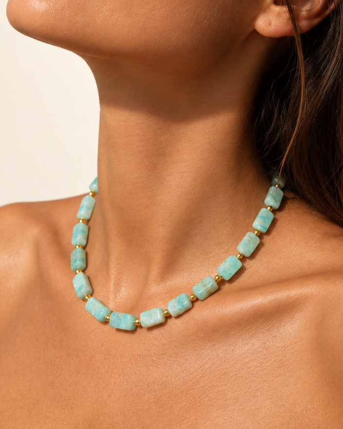 Collar Yahad de amazonita